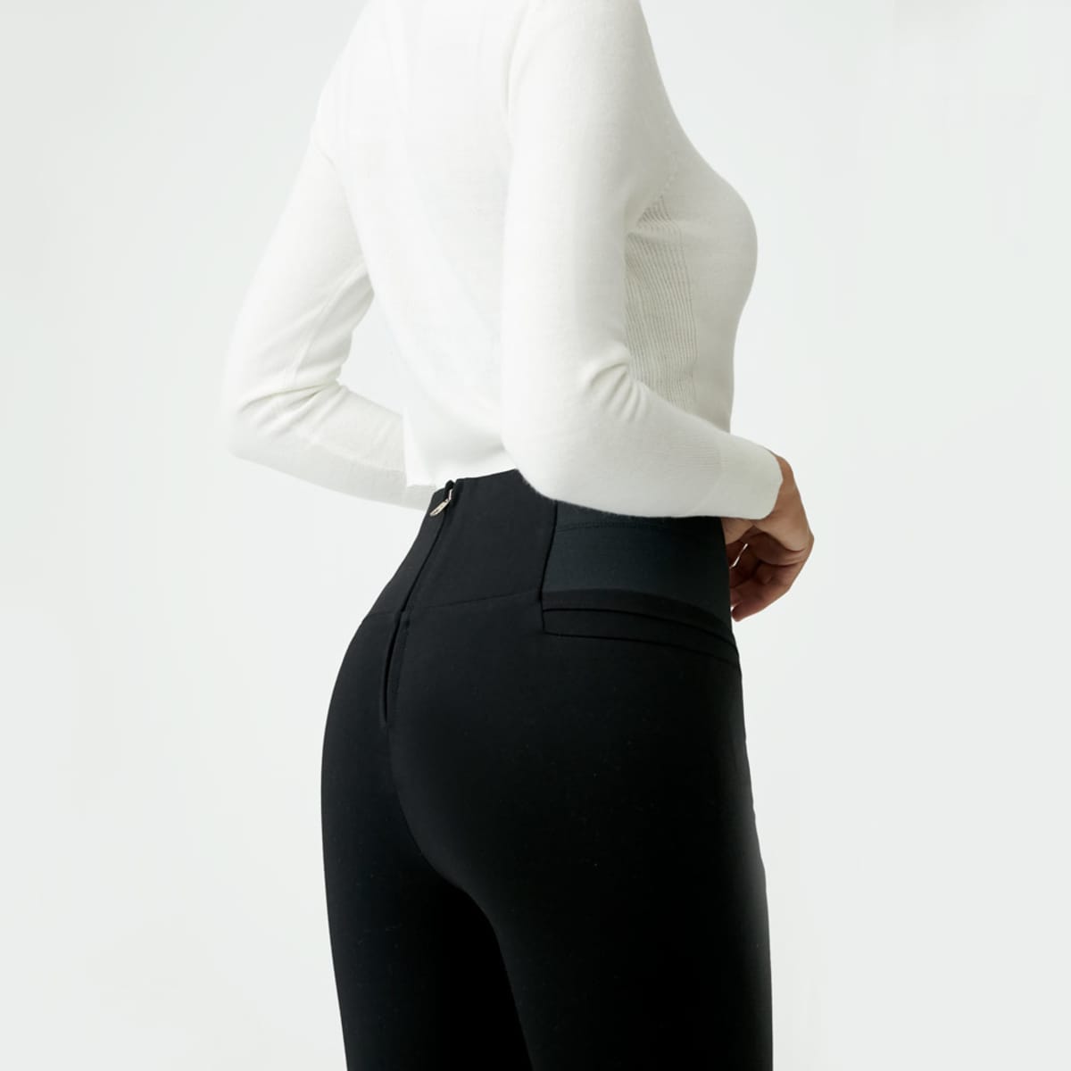 Leggings formal marca Holly Land de cintura alta color negro, mod. 145861
