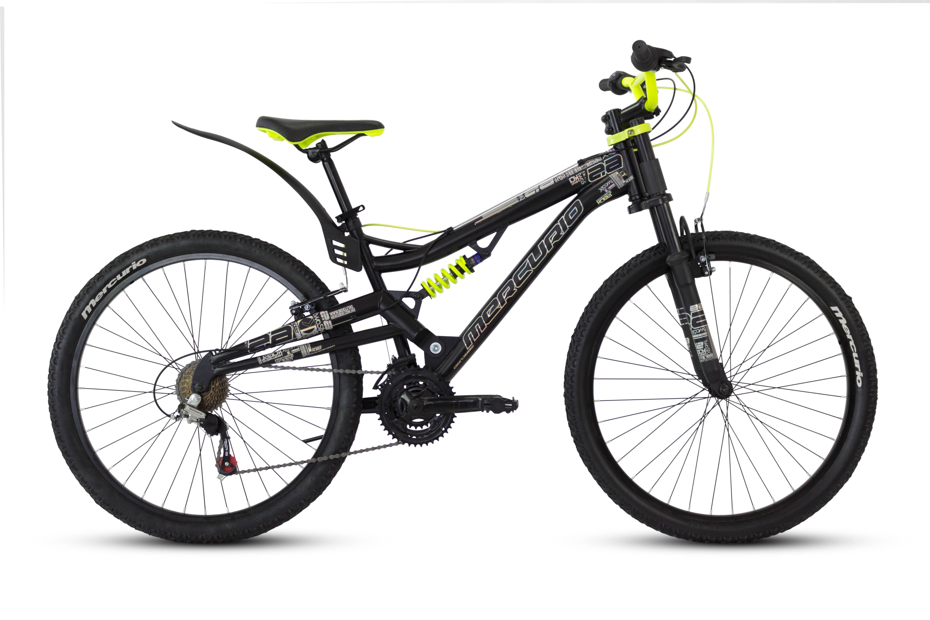 Bicicleta Mercurio Kaizer Dh Rodada 26 Doble Suspensión Verde