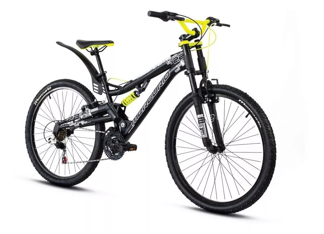 Bicicleta Mercurio Kaizer Dh Rodada 26 Doble Suspensión Verde
