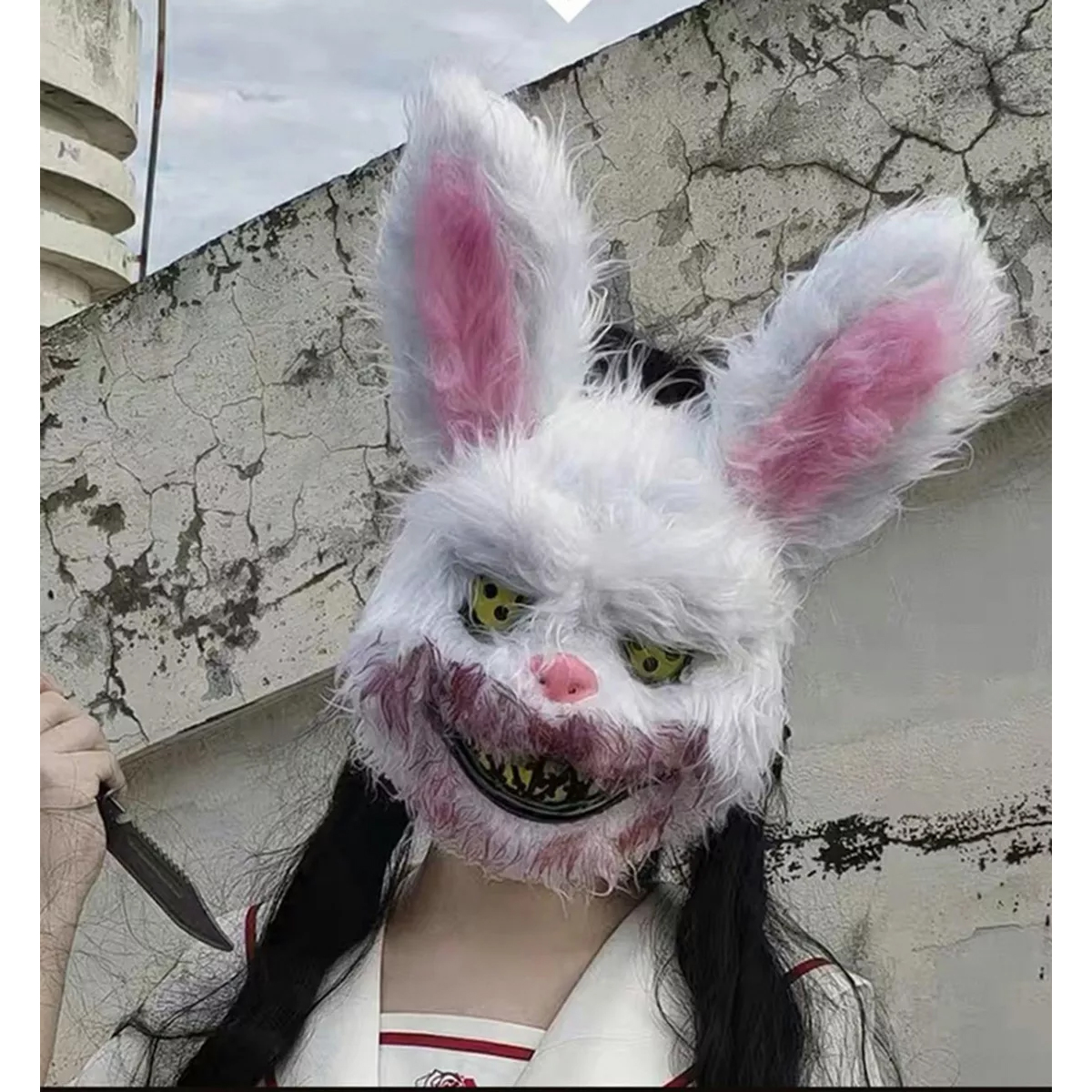 Máscaras Conejo U Oso Sangriento Disfraz Pareja Halloween