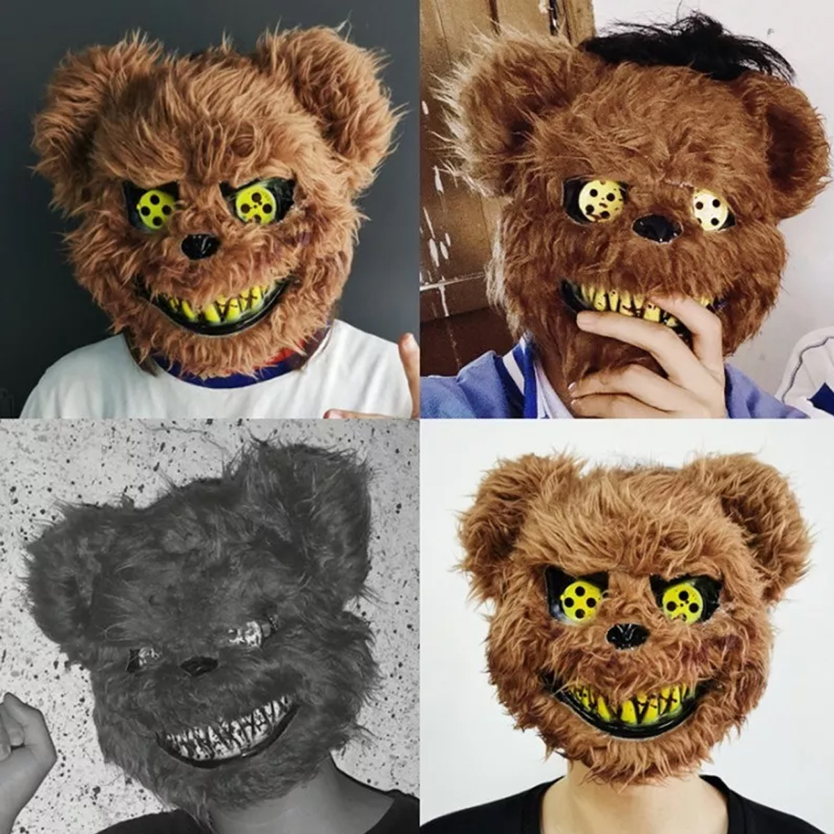 Máscaras Conejo U Oso Sangriento Disfraz Pareja Halloween