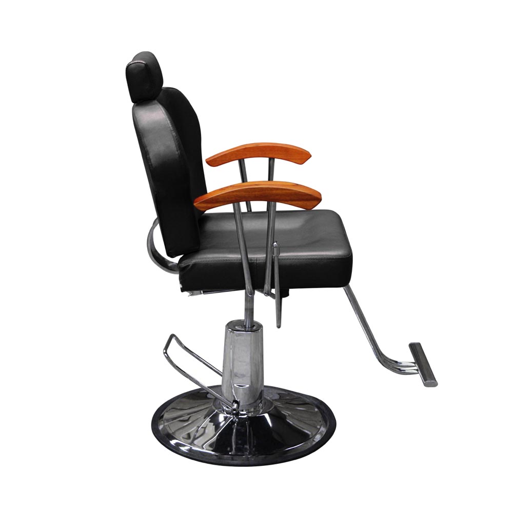 Silla Estética Reclinable Barbería Salón Siena Negra
