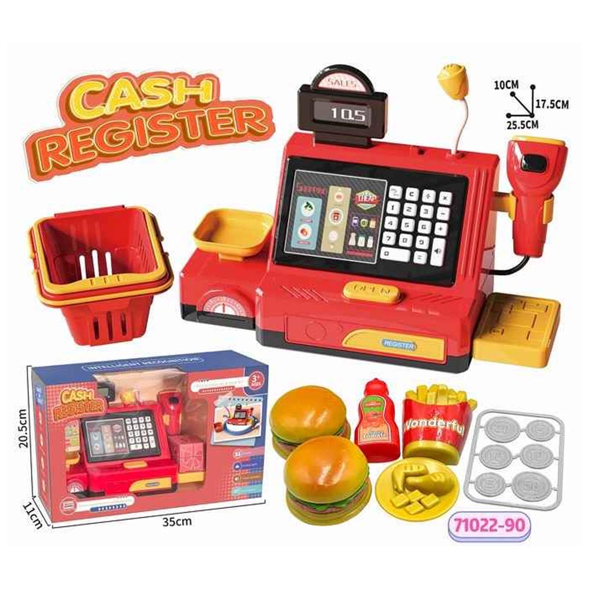 Caja Registradora Juguete Infantil con Sonido Roja