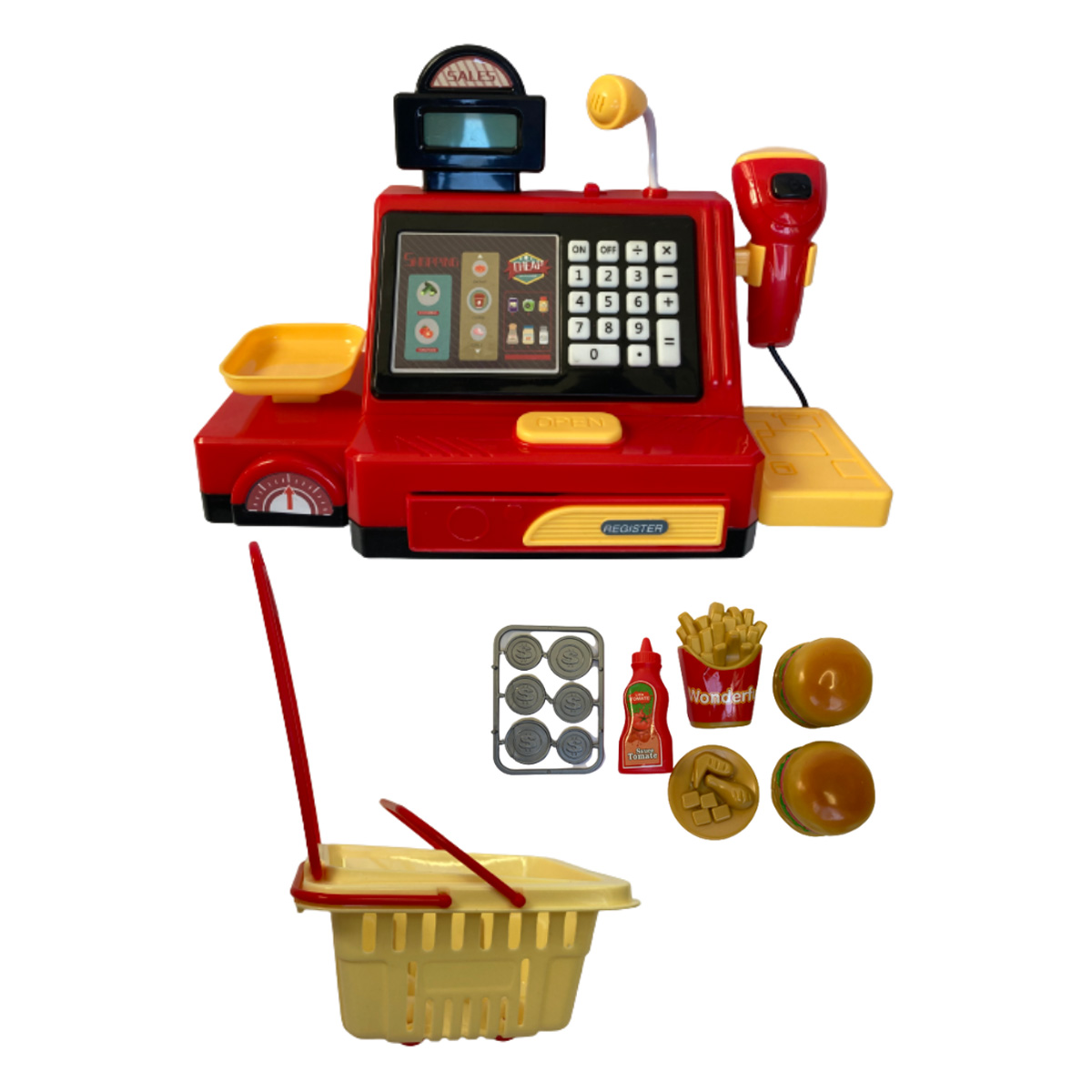 Caja Registradora Juguete Infantil con Sonido Roja