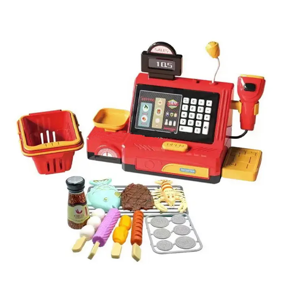 Caja Registradora Juguete Infantil con Sonido Roja