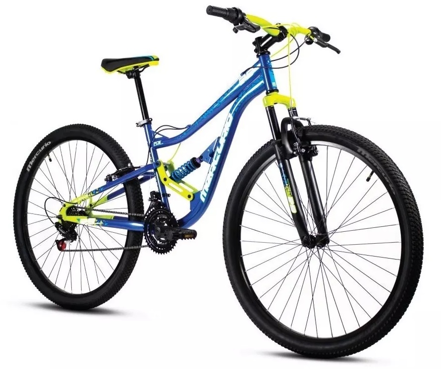 Bicicleta Mercurio Kaizer Doble Suspension 21 Vel Rodada 29 Azul