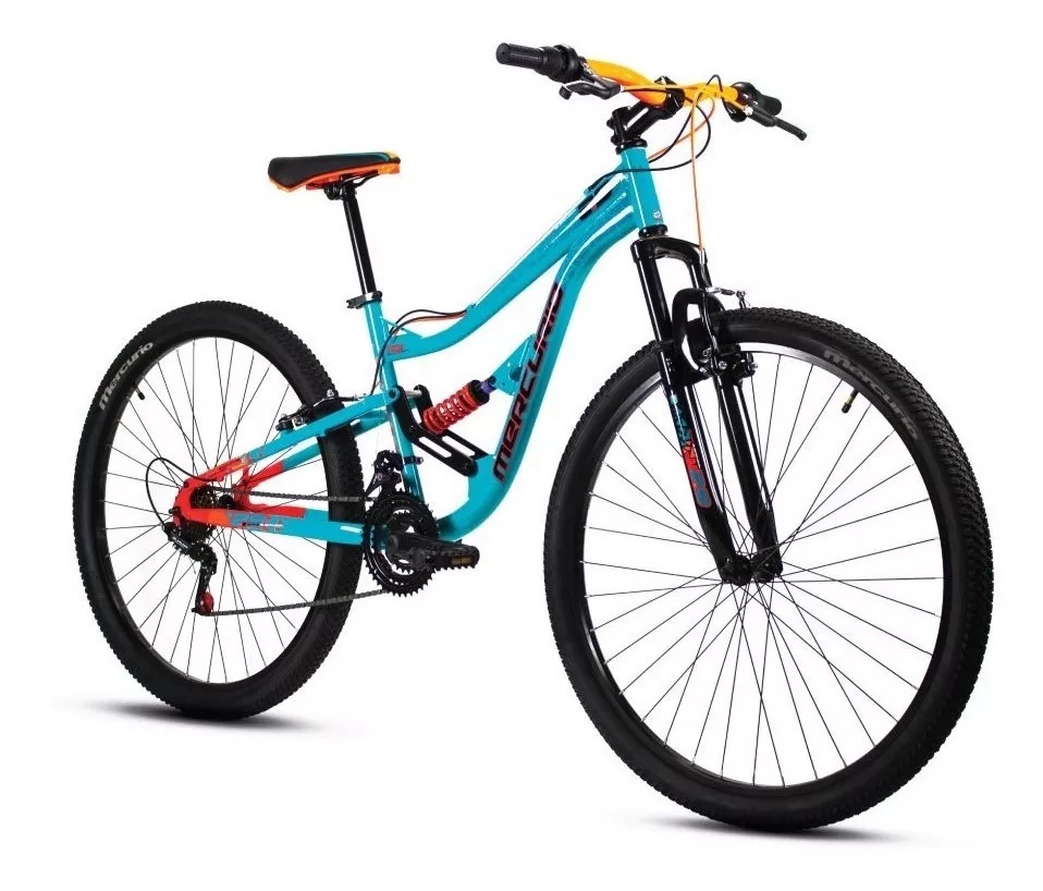 Bicicleta Mercurio Kaizer Doble Suspension 21 Vel Rodada 29 Esmeralda