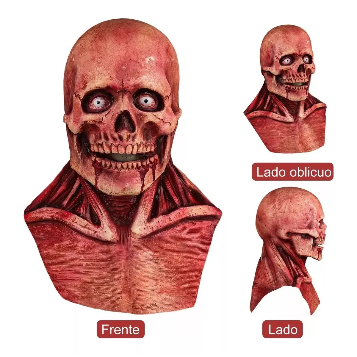 Payaso De Halloween Jack Skull Máscara Doble