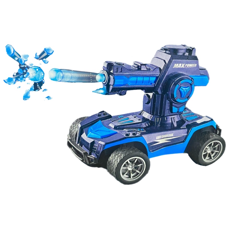 Carro Tanque A Control Remoto Lanza Hidrogel Luz Recargable