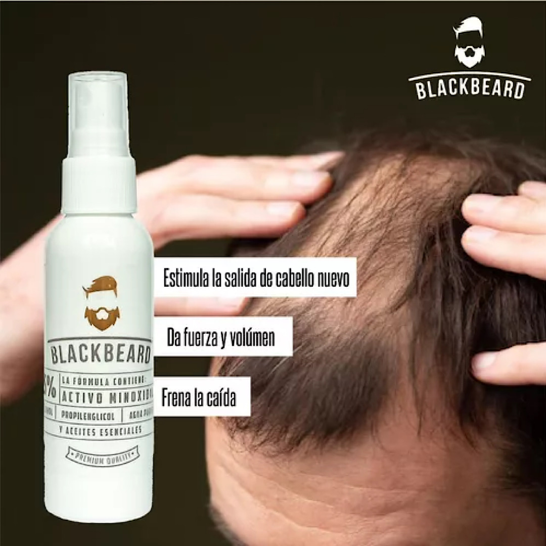 Tónico Crecimiento Barba Blackbeard Minoxidil 2 Meses