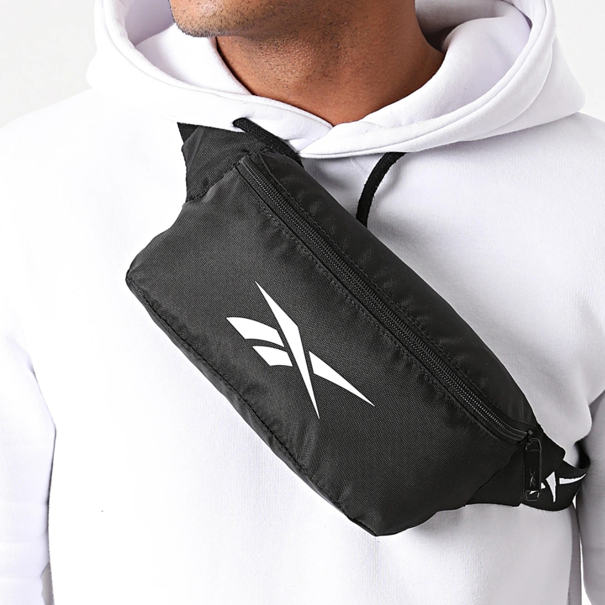 Cangurera Reebok Original Negra Hombre Unisex Gym Mochila