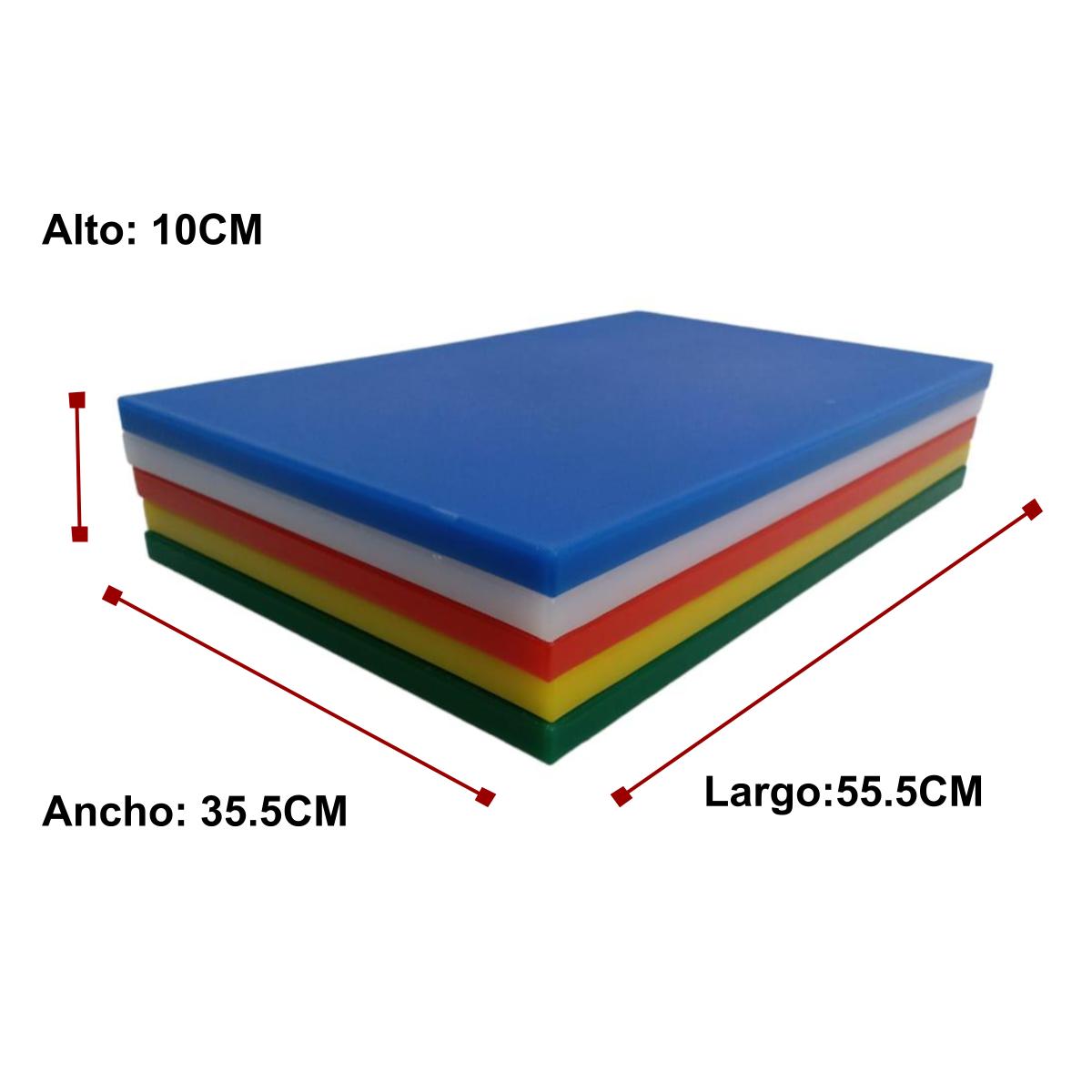 Kit de 5 tablas para picar Colores Grande 56*36*2.2 Shorbull