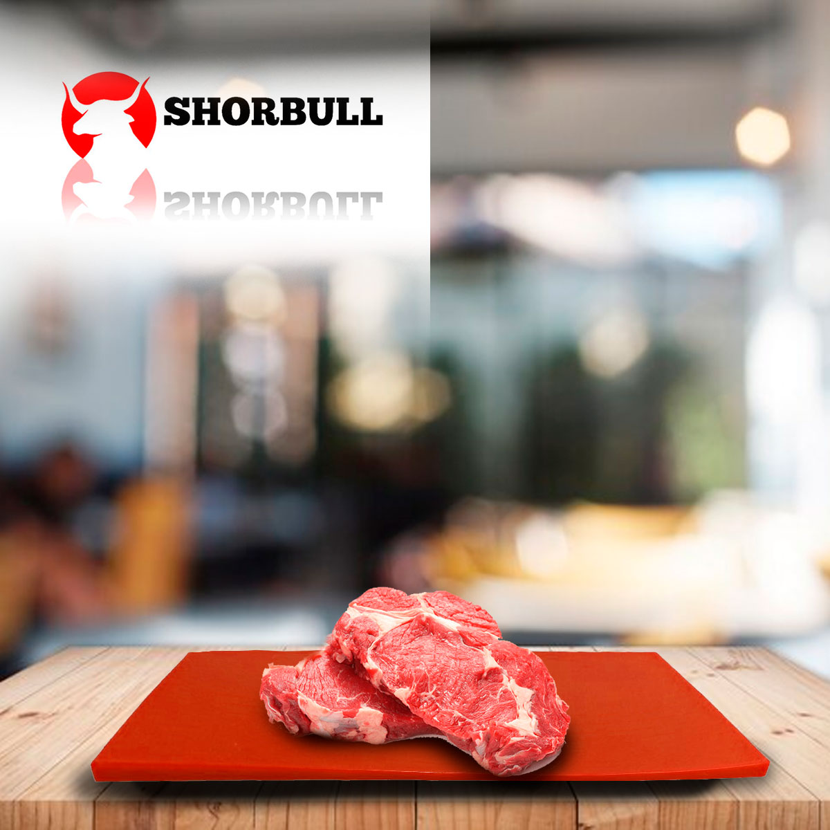 Tabla para picar Roja 56*36*2.2CM SHORBULL