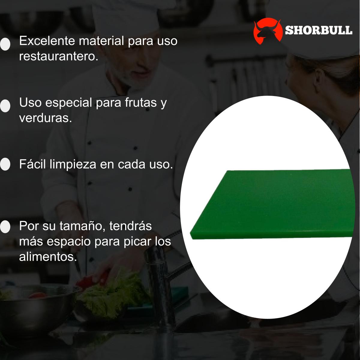 Tabla para picar Verde 56*36*2.2CM SHORBULL