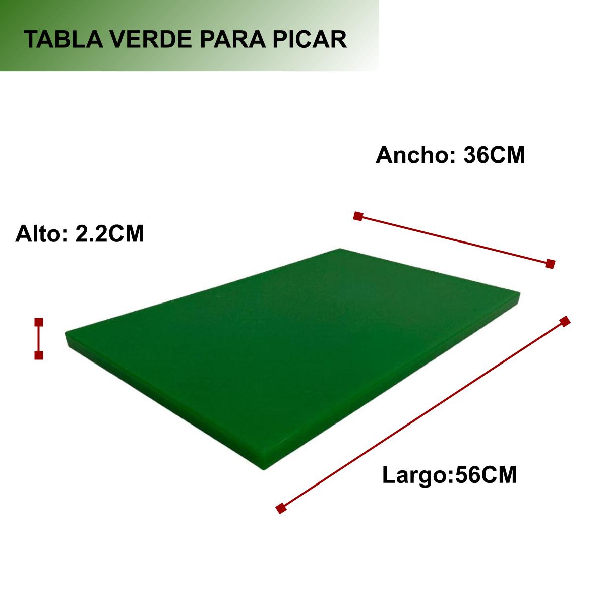 Tabla para picar Verde 56*36*2.2CM SHORBULL
