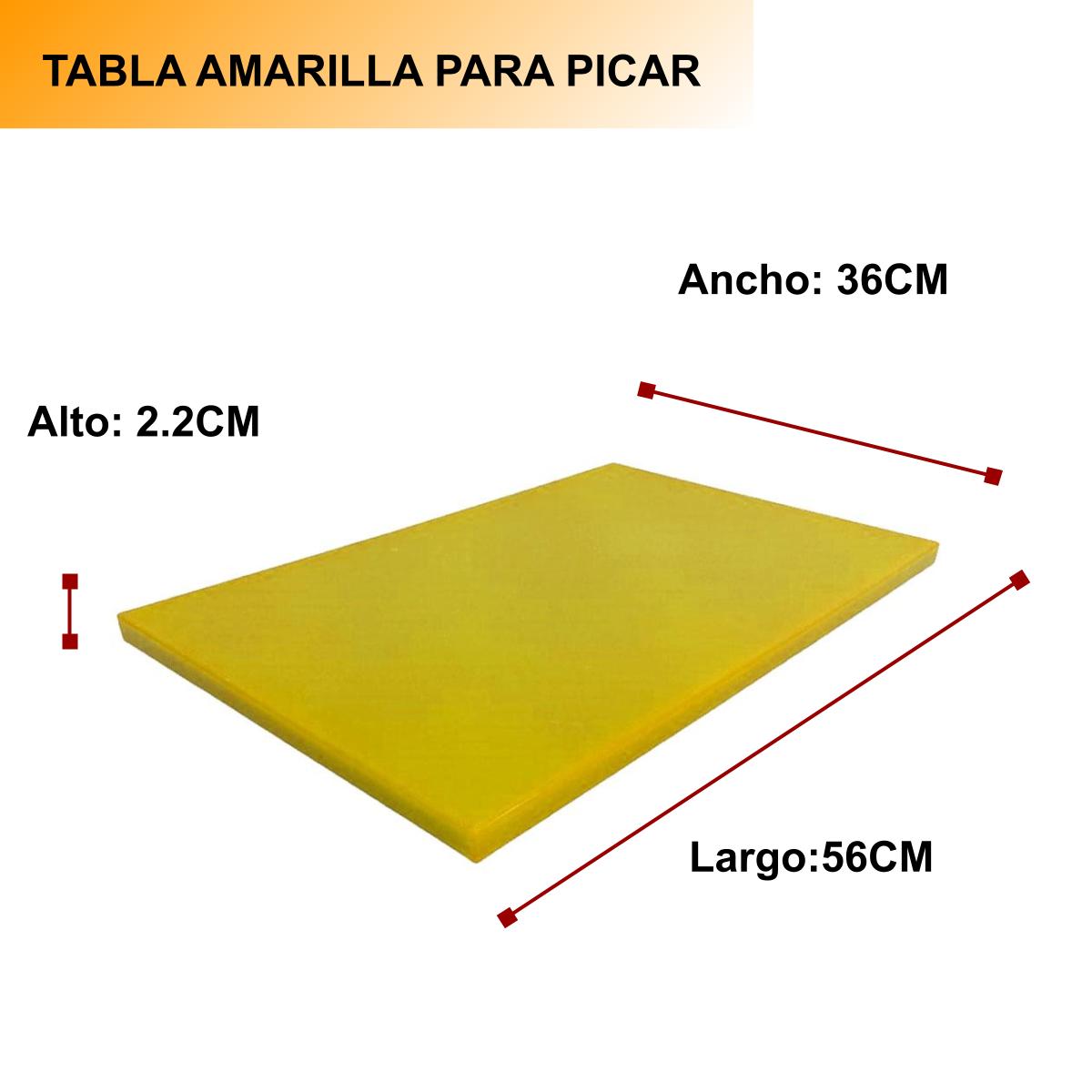 Tabla para picar Amarilla 45x30x1,3CM