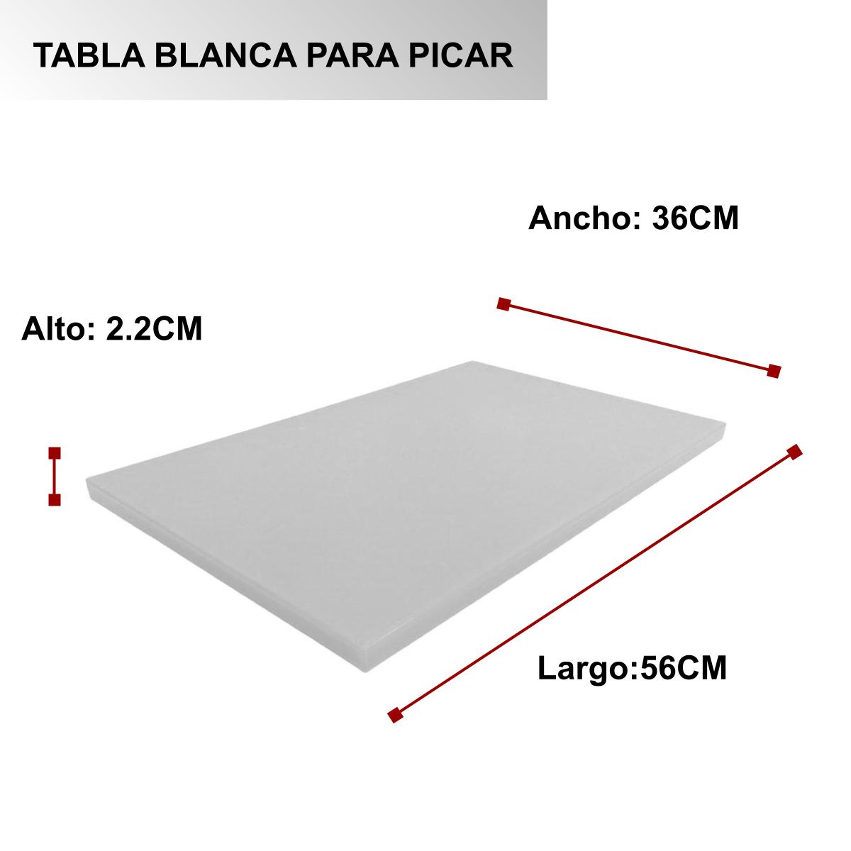 Tabla para picar Blanca 56*36*2.2CM SHORBULL