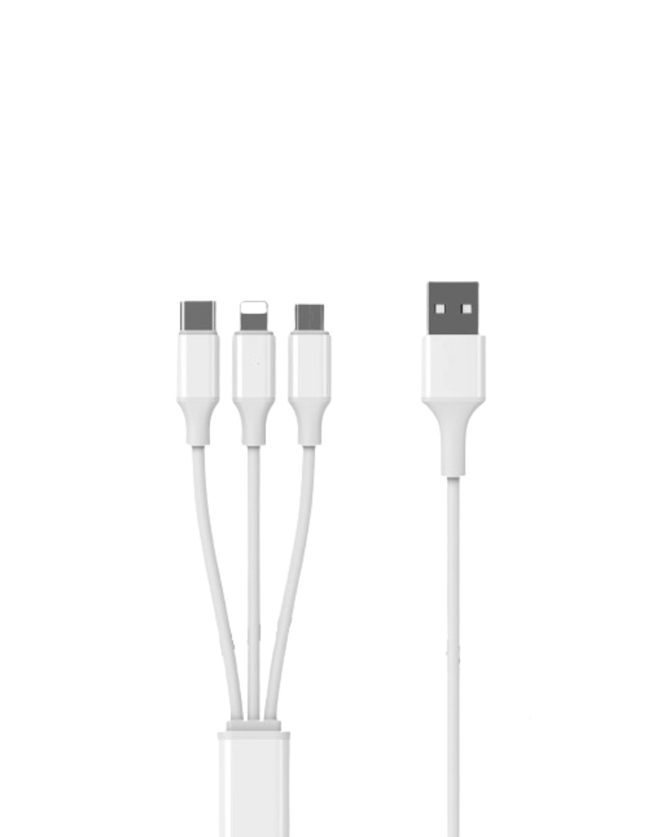 Cable tipo C, lightning y micro USB (v8) Gadgets and Fun cargador 3 en 1 