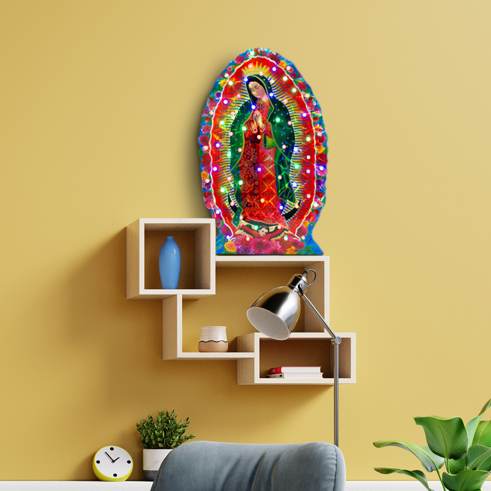Serie Navideña Con Imagen Virgen De Guadalupe 60 Focos Leds