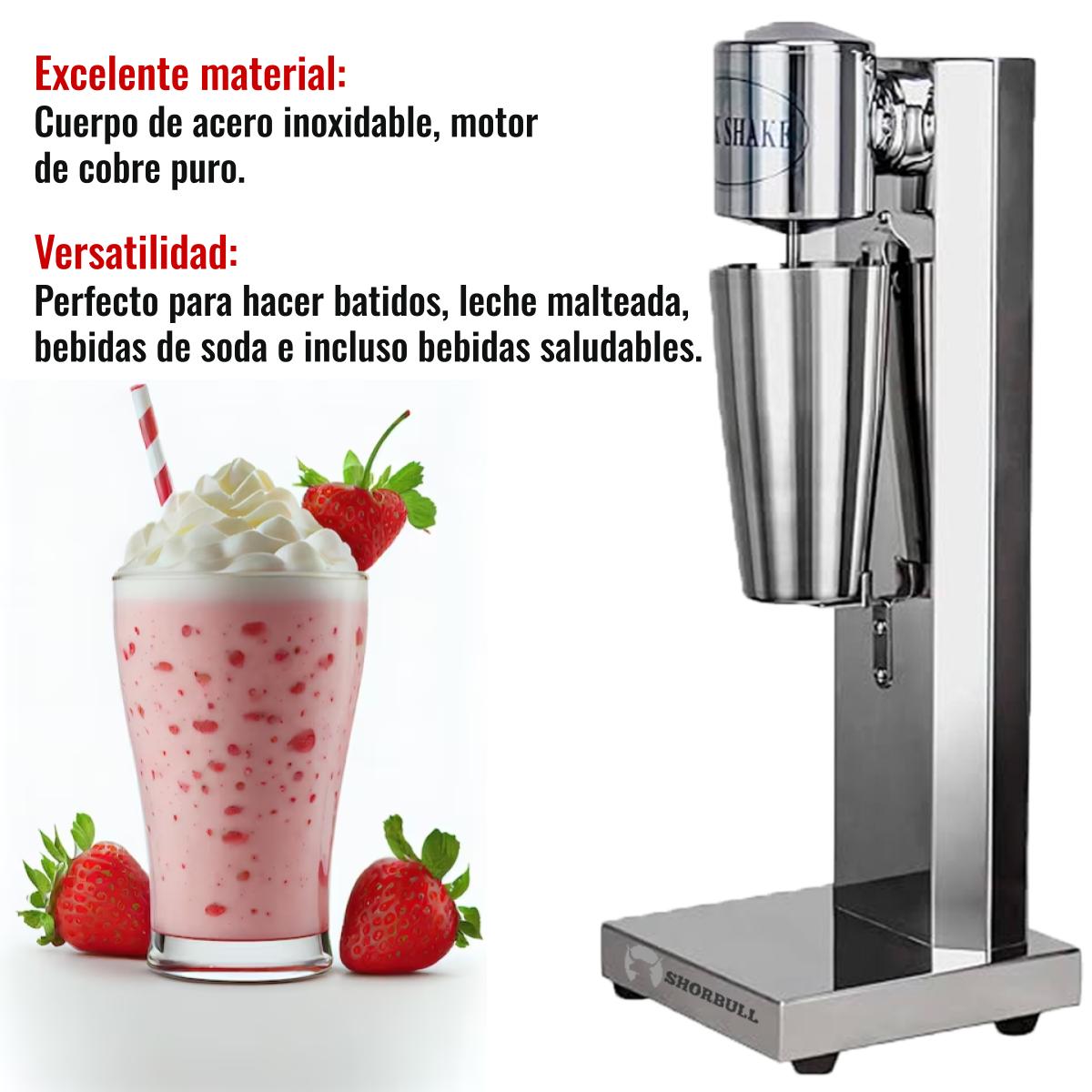Maquina Batidora Malteadas Esquimera Milkshake Acero 700ml SHORBULL
