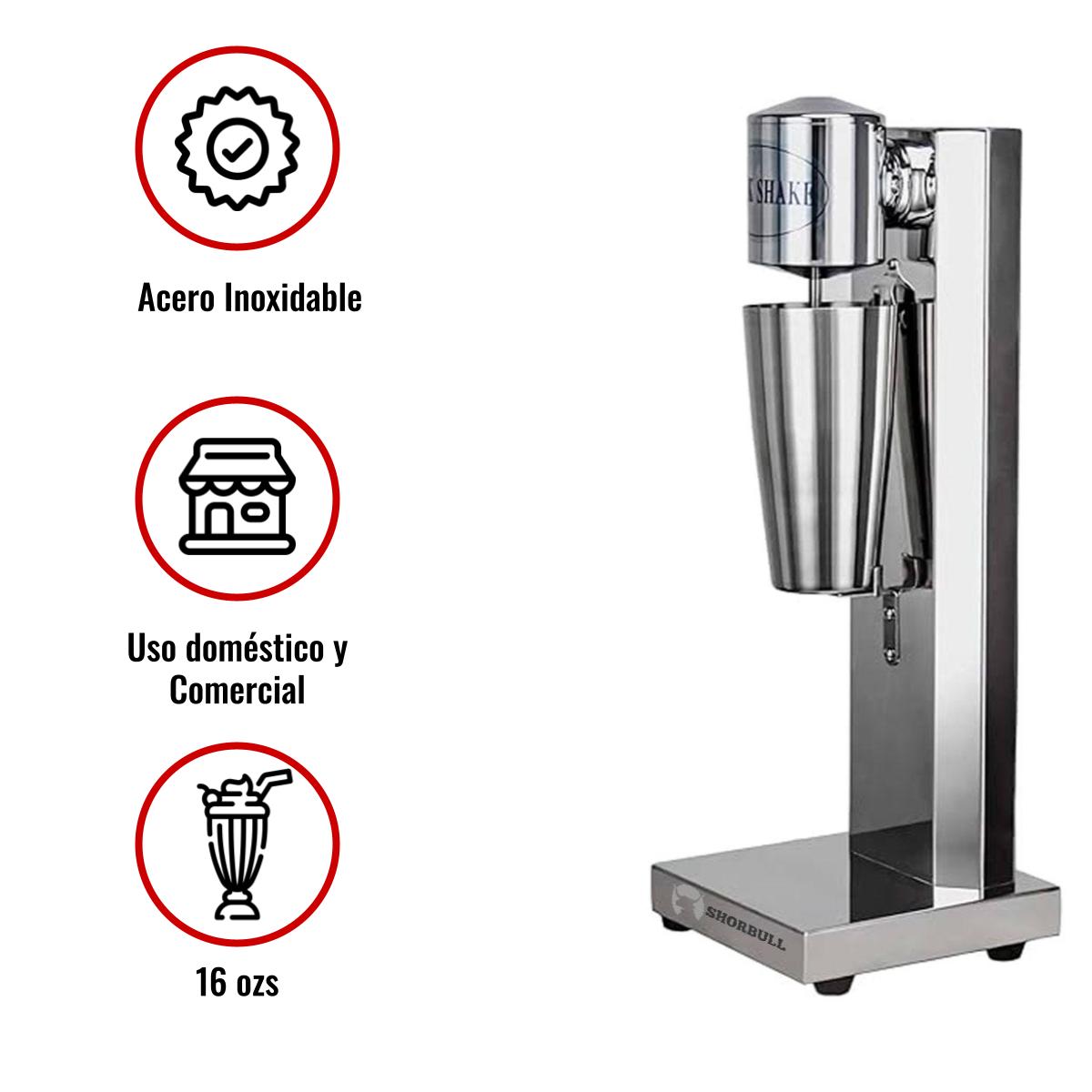 Maquina Batidora Malteadas Esquimera Milkshake Acero 700ml SHORBULL