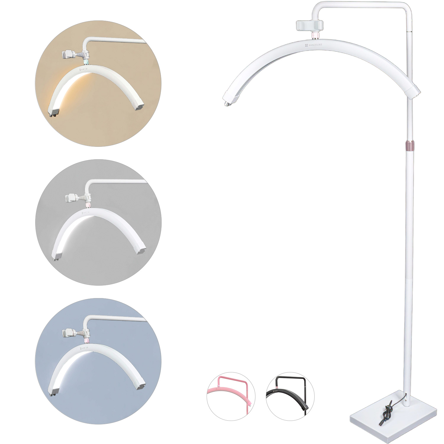 Lampara Pestañas Spa Porta Celular Luz Led 50w 3 Tonos