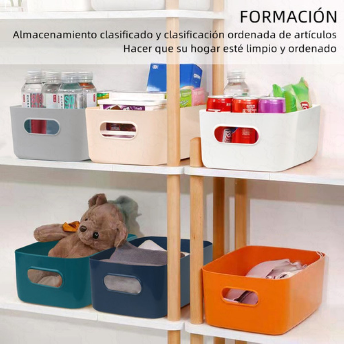 Caja De Almacenamiento Para Cosméticos Y Papelería, 9 Pzs. Colores