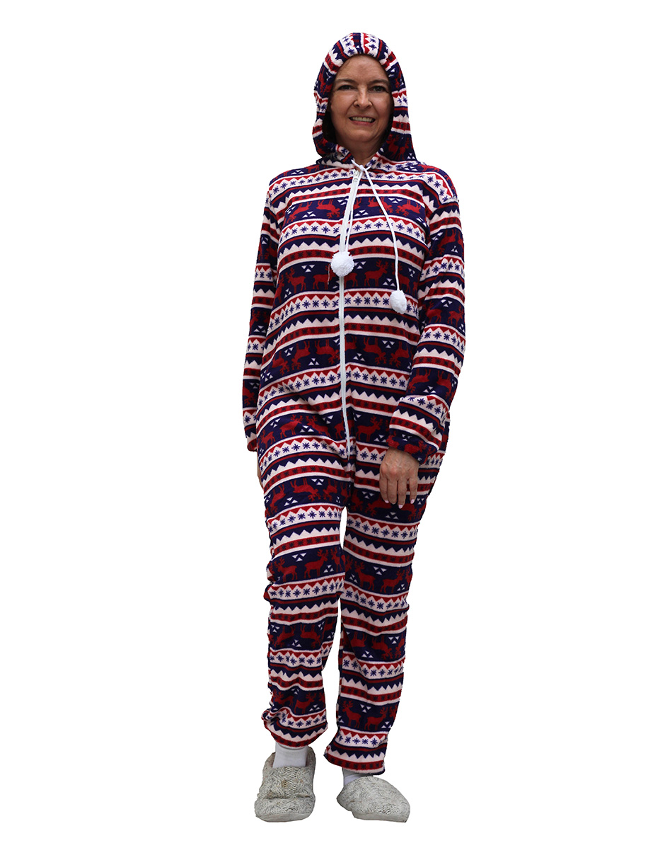 Pijama mameluco Navideño Bomy V para mujer