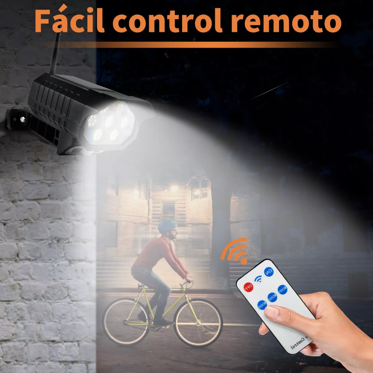 Lampara Solar Sensor Movimiento Led Forma Camara Vigilancia