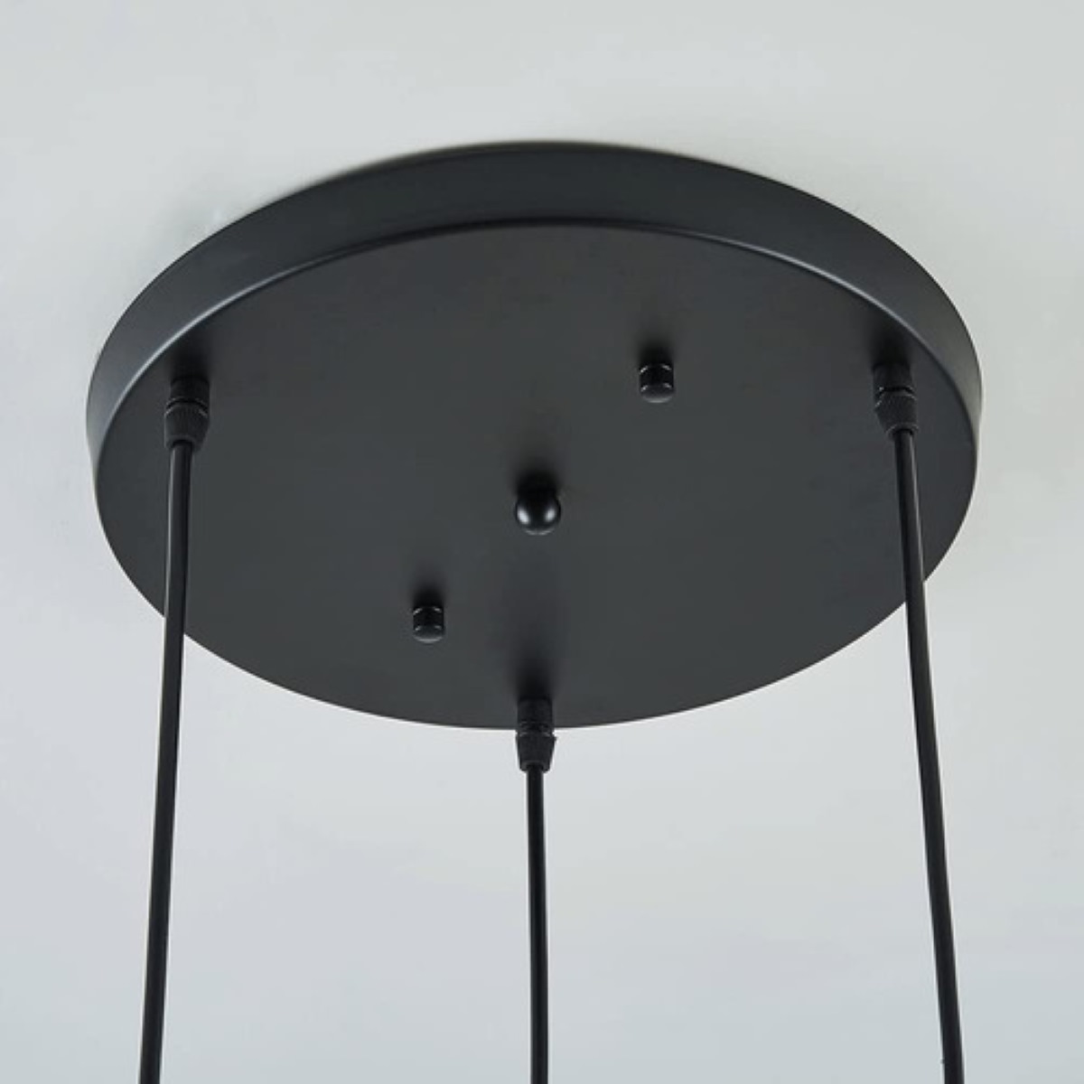 Lámpara Colgante De Techo Cristal Moderna Decorativa 3 Cab cuadrado negro