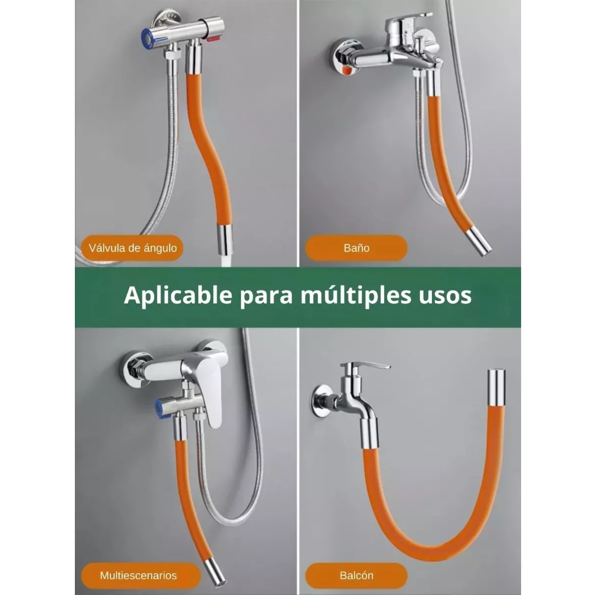 Juego Extensor De Grifo Llave De Agua Flexible Rotación 30cm*3pcs