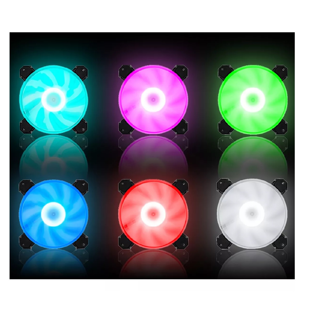 Kit De 3 Ventiladores Rgb Para Pc Gamer, Disipador De Calor