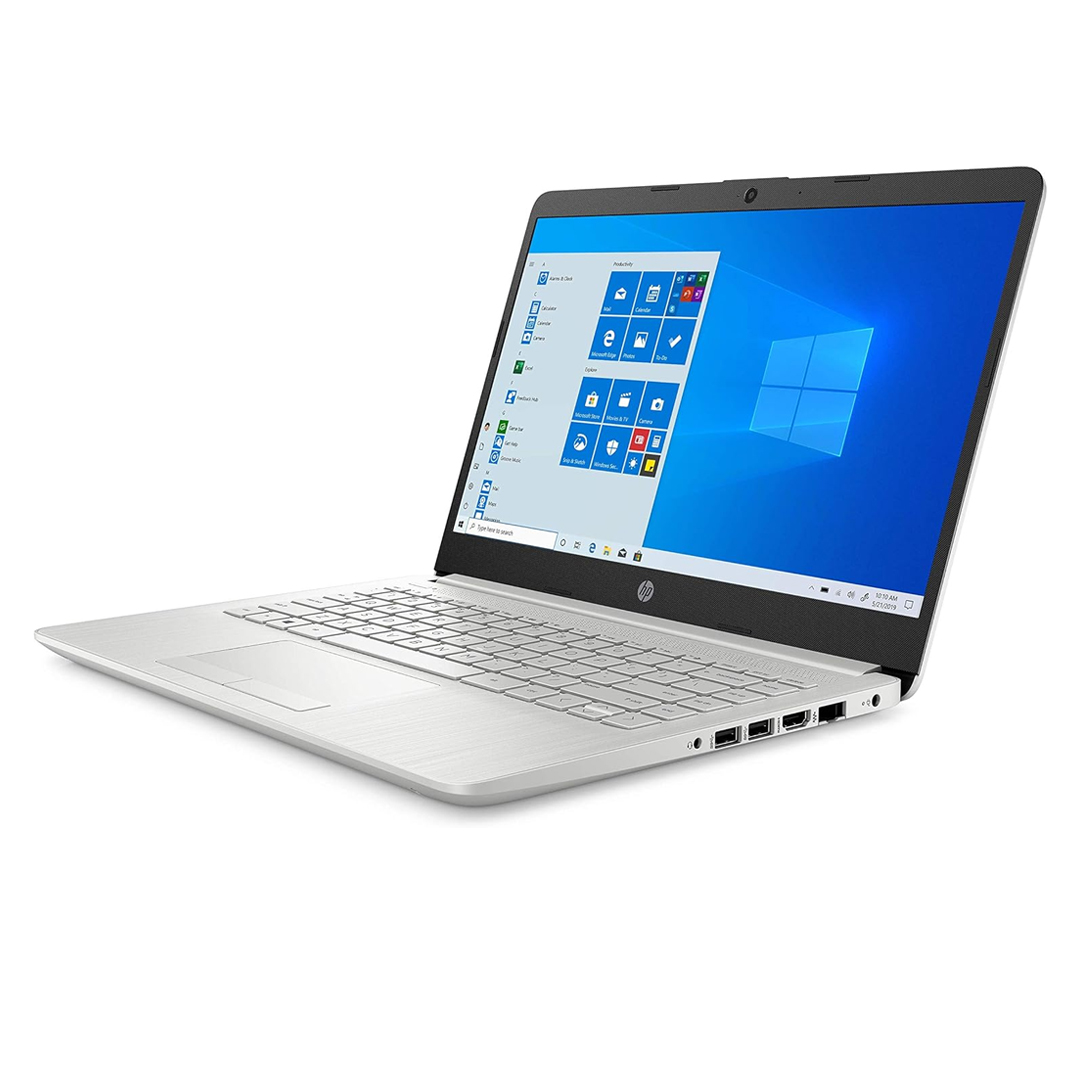 Laptop HP 14-DQ0518LA 14'' HD Intel celeron N4120 Ram 8GB Disco SSD128GB Windows 11 - Plata