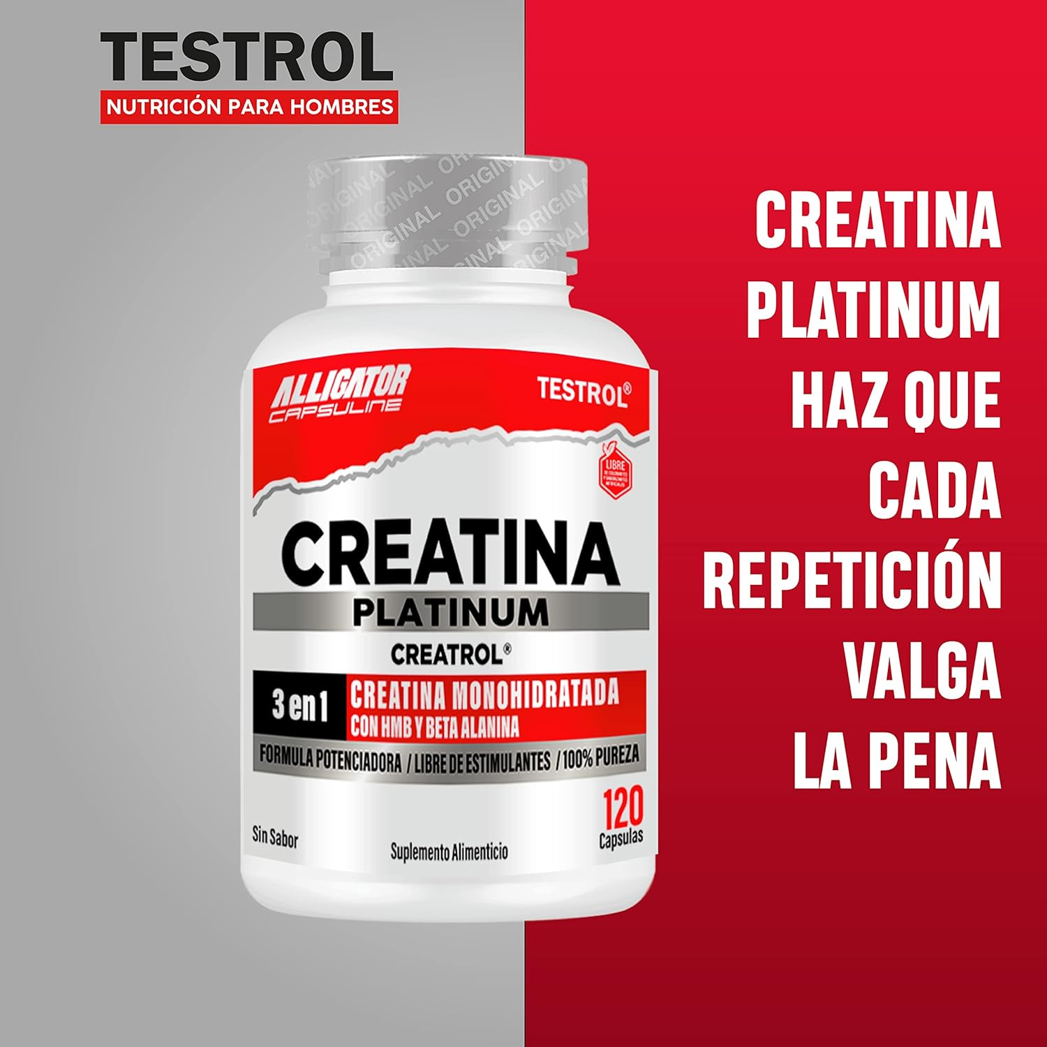 Creatina Platinum 120 cápsulas