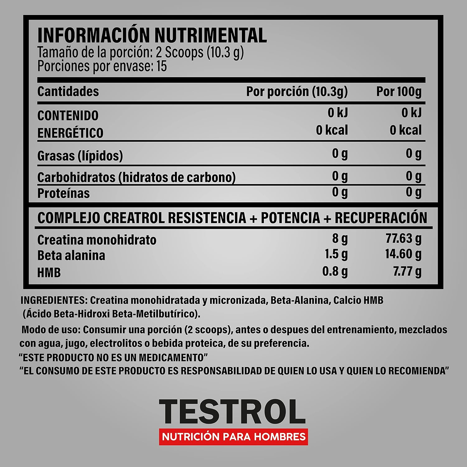 Creatina Platinum 15 servicios