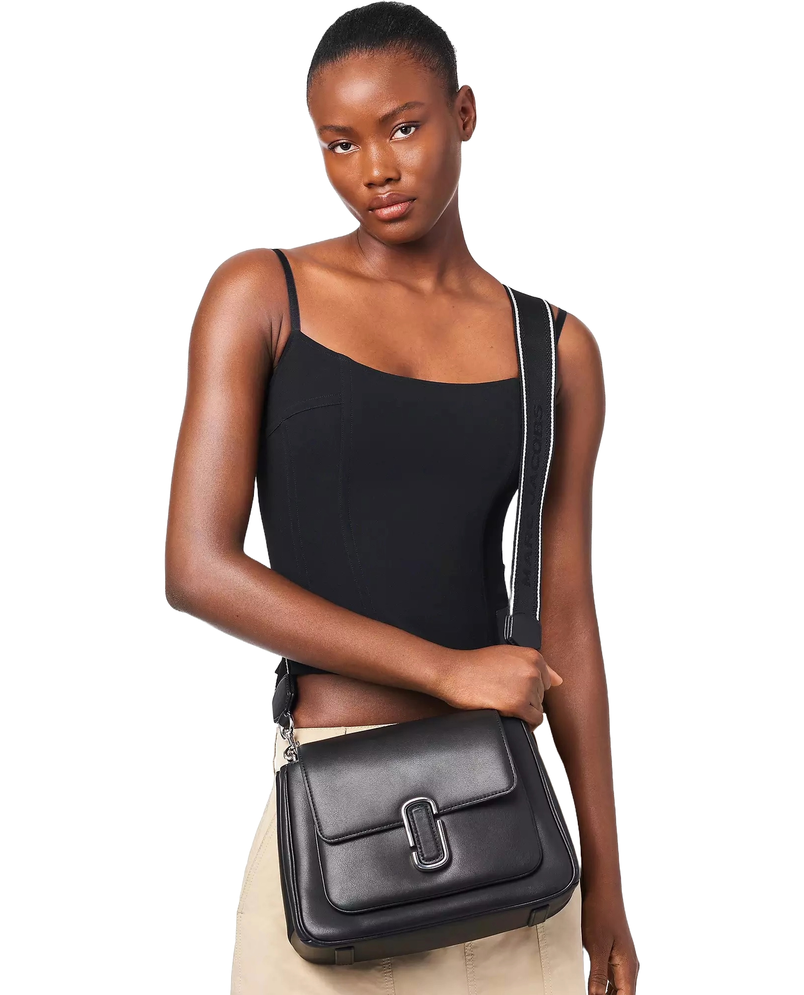 Bolsa De Hombro Marc Jacobs Chain Mujer Negros Plateados En Bolso