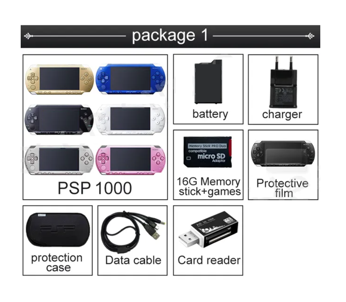 Consola Sony PSP 1000 Original PlayStation Color Azul.