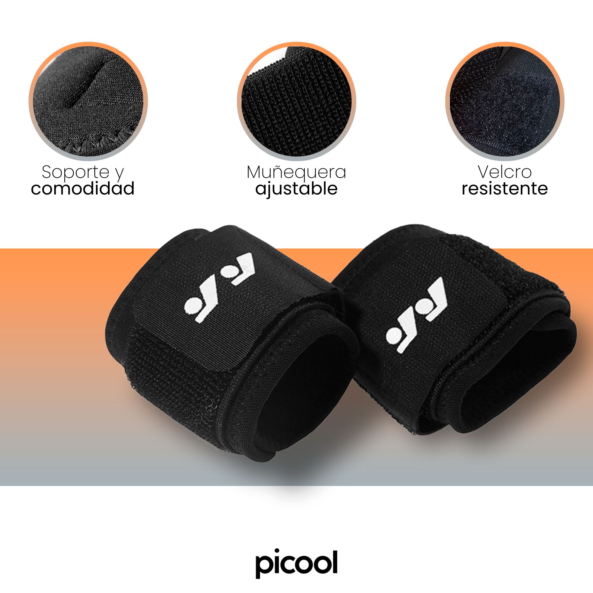 Muñequera Deportiva Ajustable Para Gym Compresion