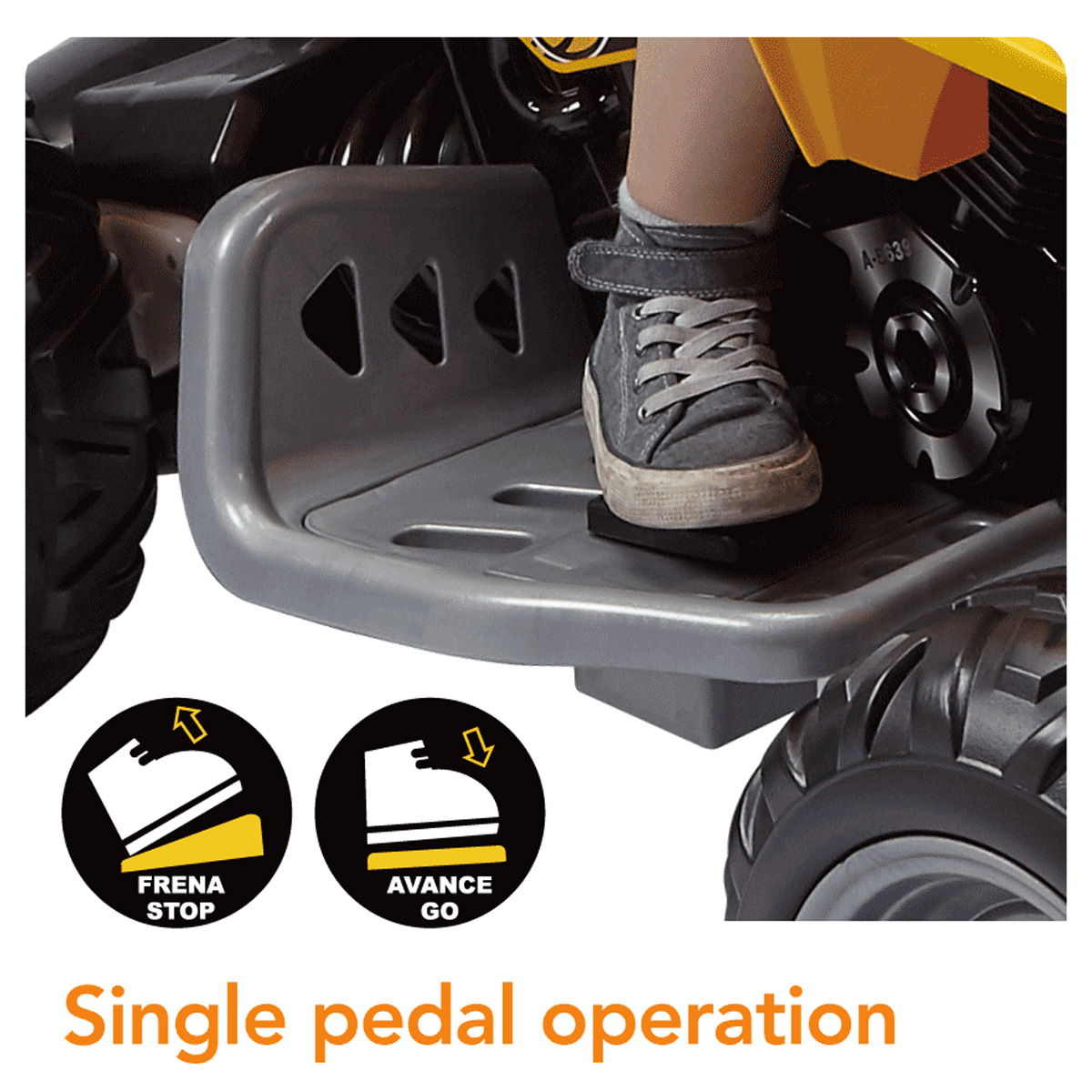 Montable Cuatrimoto Moto Electrica My Toy 5639 Avispa Amarillo