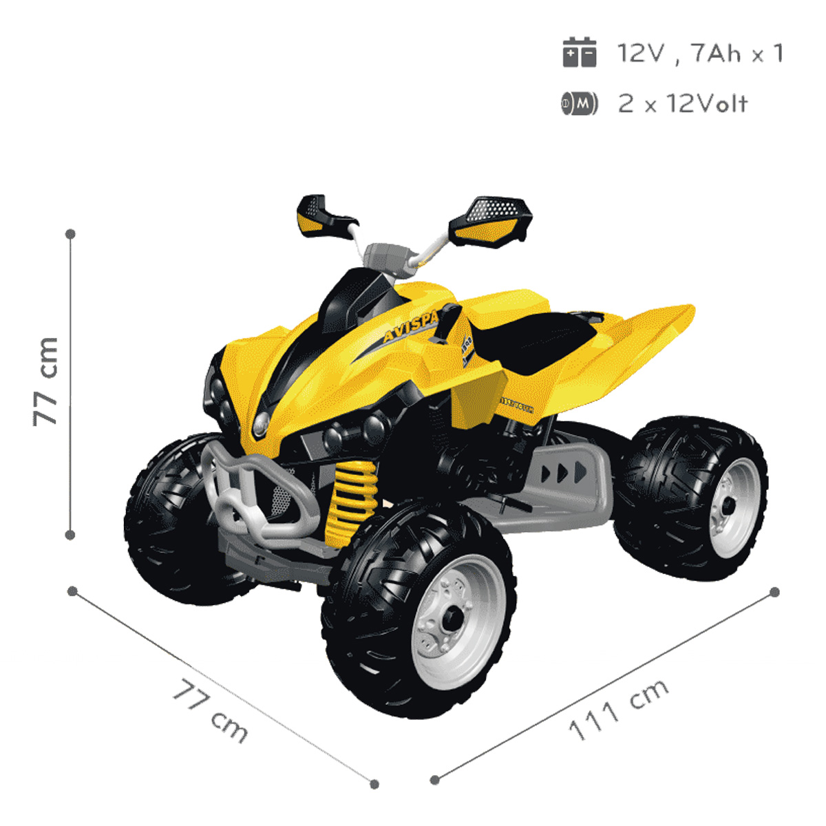 Montable Cuatrimoto Moto Electrica My Toy 5639 Avispa Amarillo