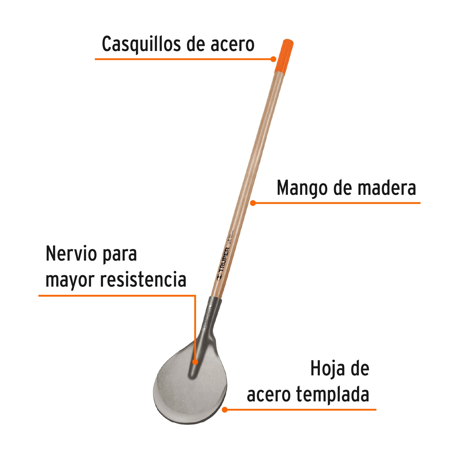 COA AFILADA DE USOS MÚLTIPLES, MANGO DE MADERA 43", TRUPER 10896