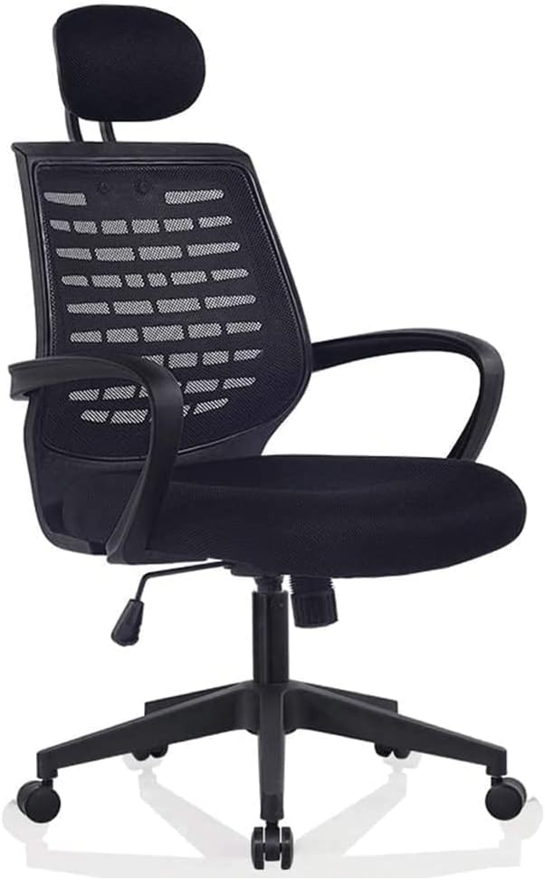 Silla Alta Ejecutiva Malla Negra Ergonómica Soporte Cabeza