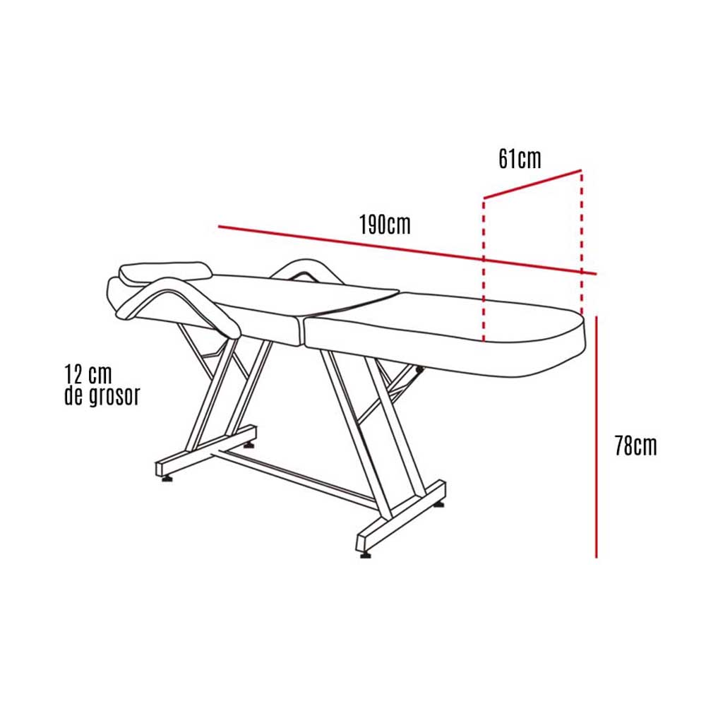 Camilla Silla De Masajes Cama Spa Faciales Sillón Con Banco Rosa