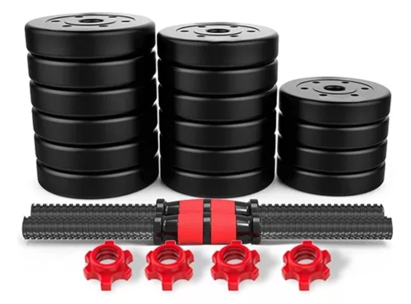 Par De Mancuernas Ajustables Ejercicio Pesas Fitness Peso 15 Kg