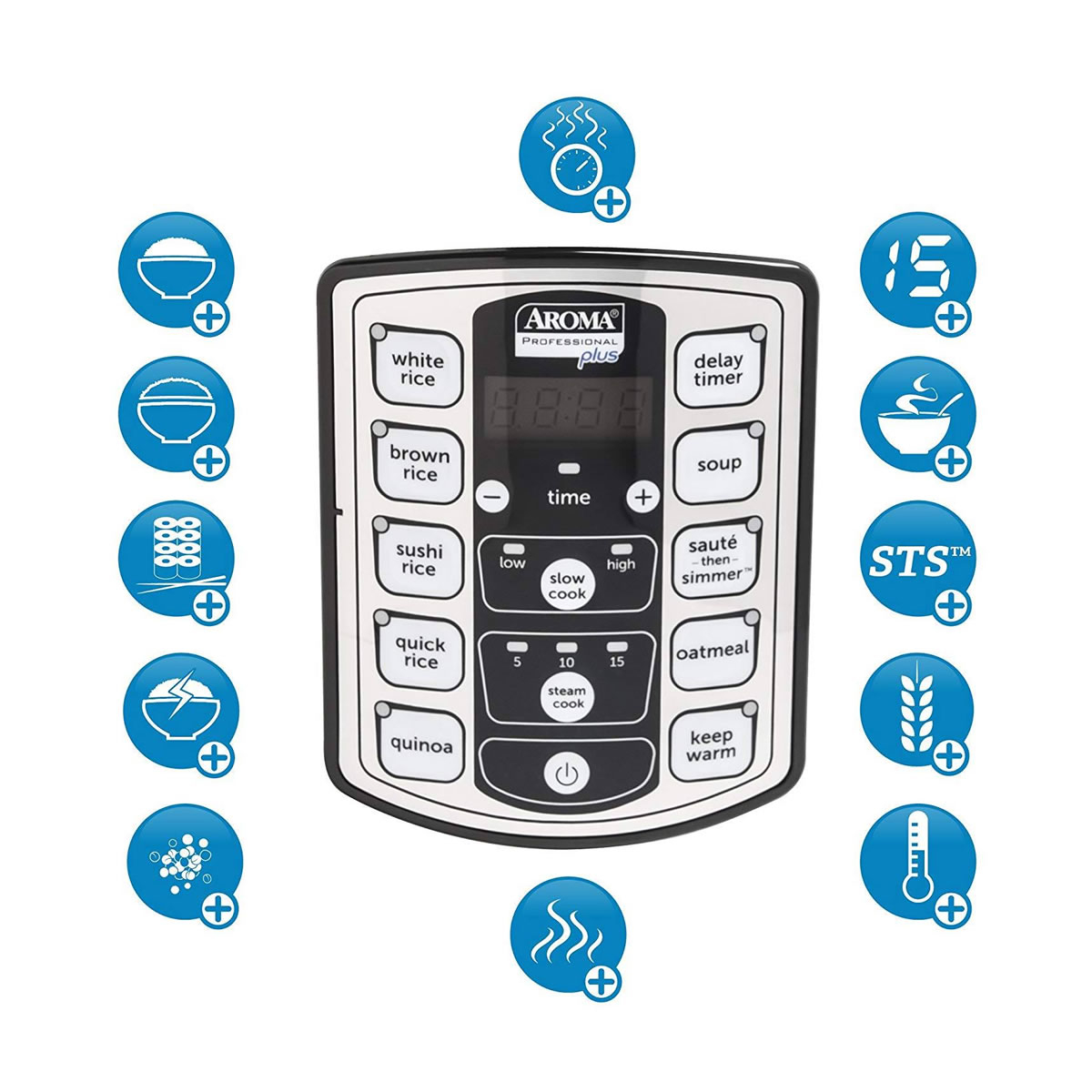 Olla De Cocción Lenta Y Arrocera Aroma ARC-5000SB Electrica