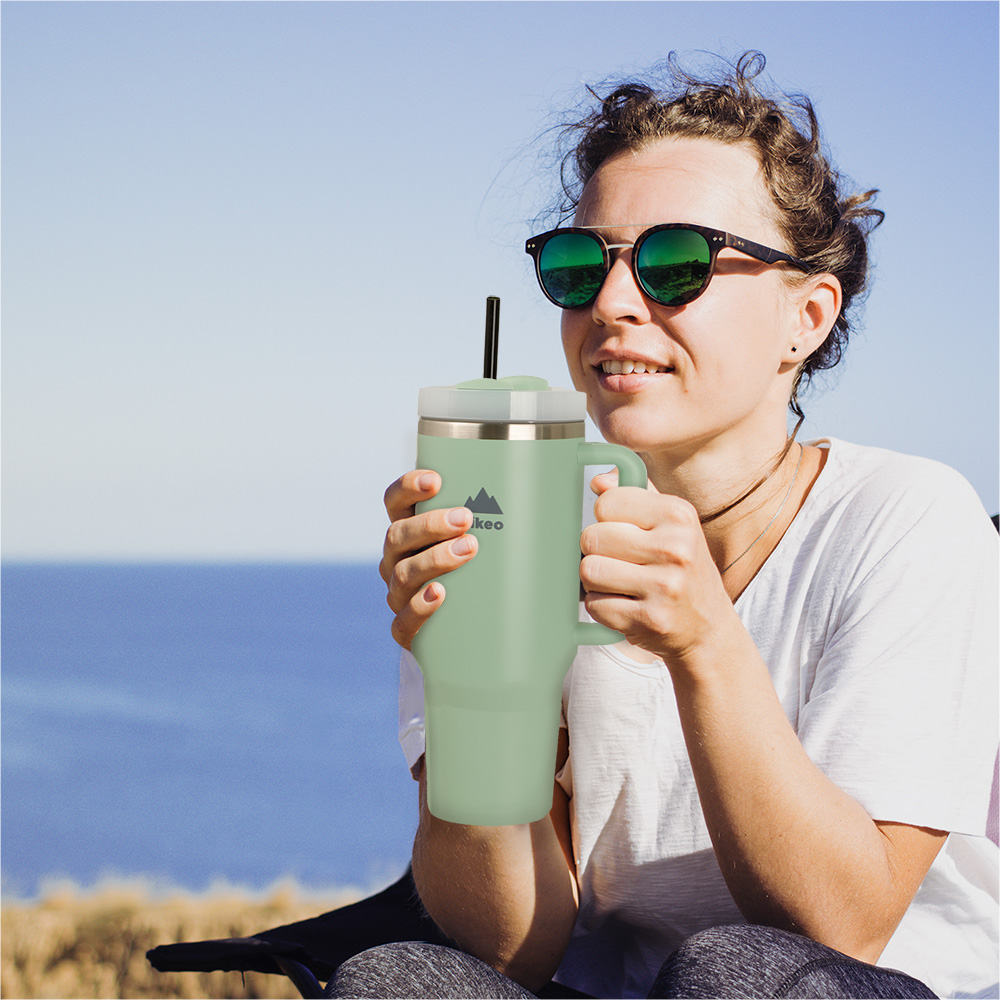 Termo para Agua y Café de Viaje Acero Inox. Doble Pared 1.2 Litros