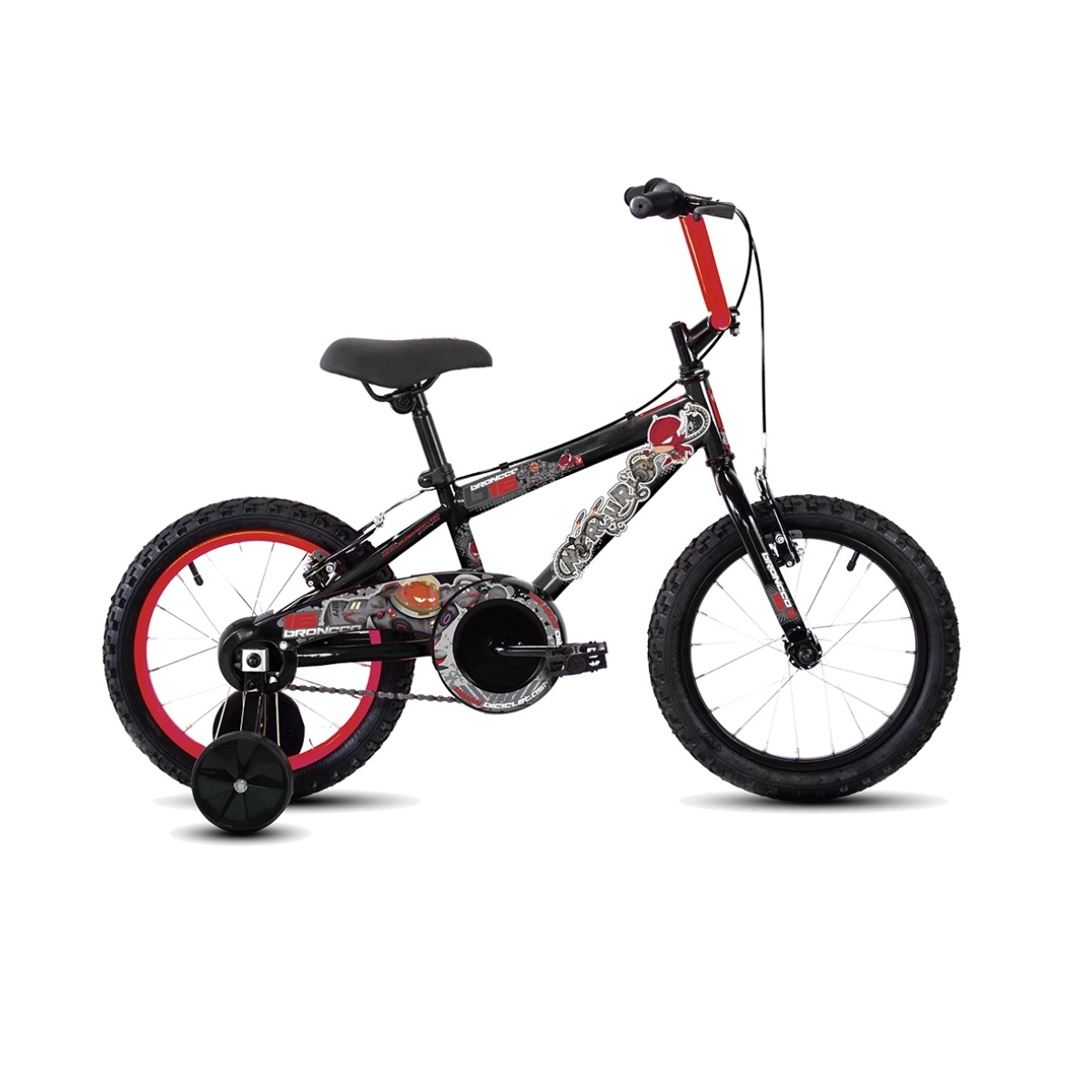 BICICLETA MERCURIO INFANTIL SUPER BRONCCO R16 NEGRO ENDY10