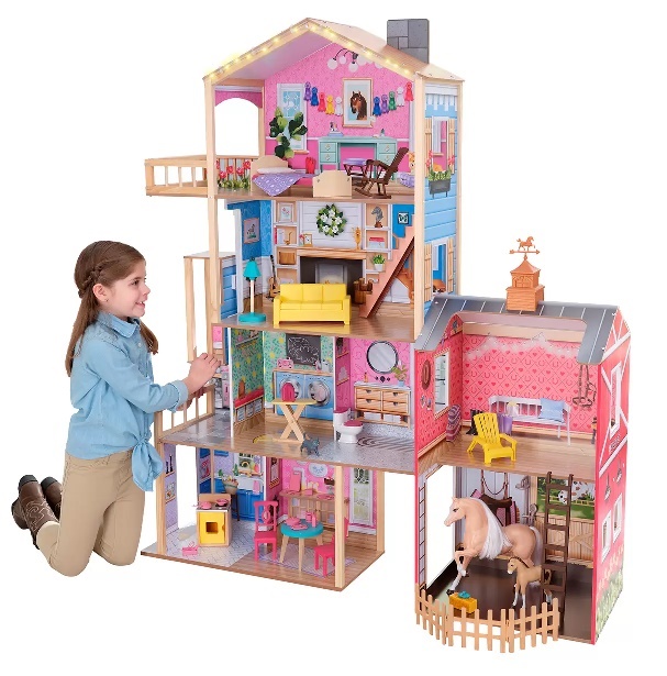 Casa De Muñecas 2 En 1 Kidkraft Con Sonido 43 Accesorios