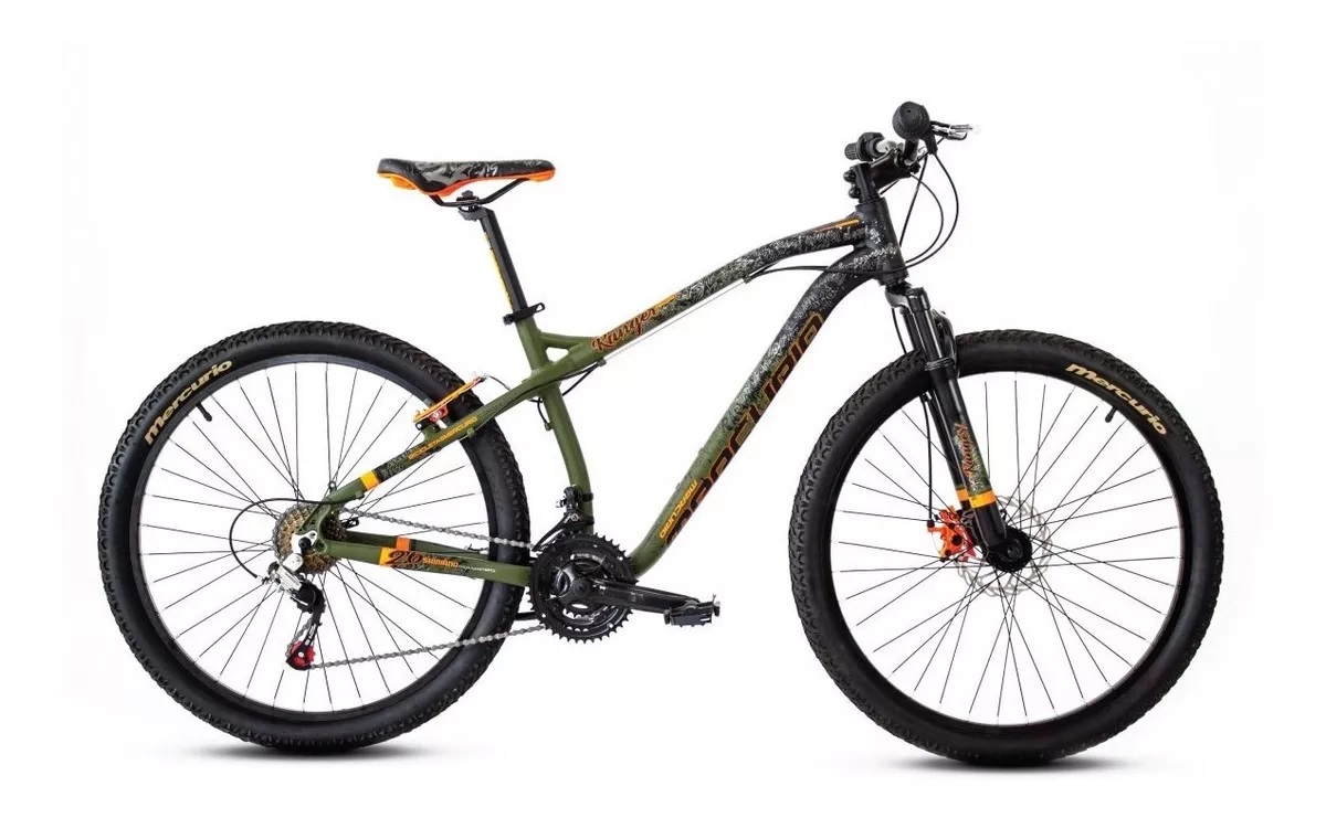 Bicicleta Mercurio Ranger 21 Velocidades Aluminio Rodada 26 Verde