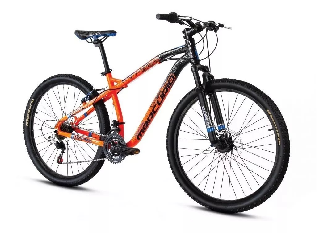 Bicicleta Mercurio Ranger 21 Velocidades Aluminio Rodada 26 Naranja